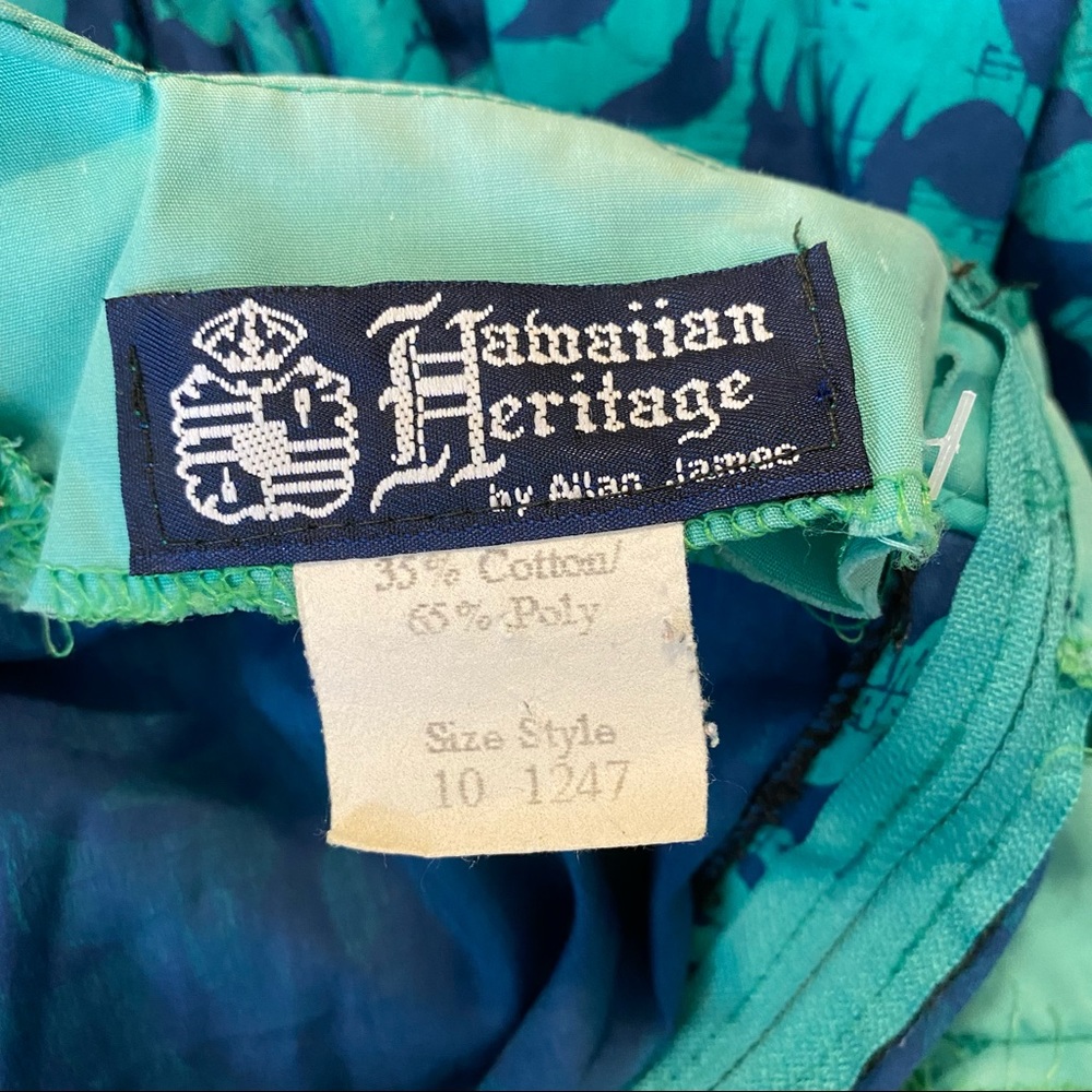 Vintage Hawaiian Heritage by Allan James Dress from late 1960s. Style 1247.